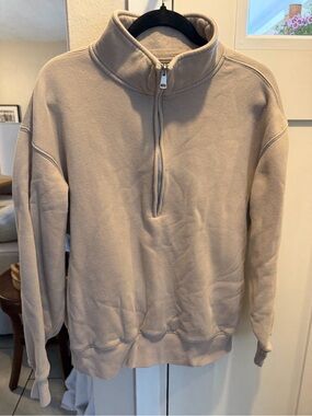 Abercrombie & Fitch Men's Half-Zip Pullover Sweater - Taupe